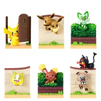 Приветственная коллекция Pokemon Pyokotto, коробка 6,6, примерно В70 x Ш140 x Г55 мм. Возврат товара! продукты, типы, штуки,