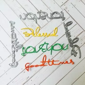 Приветственное слово Good Times, вырубные штампы, металлический трафарет, сделай сам, скрапбукинг, альбом, тиснение карты, ремесло, высечка, буква, благословенная любовь, ты