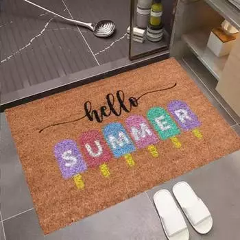 Приветственный дверной коврик Декоративный ковер Износостойкий нескользящий дизайн Низкопрофильный коврик для входной двери Коврик для прихожей A
