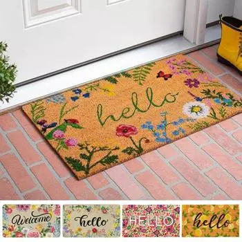 Приветственный коврик для входной двери с противоскользящей подложкой, износостойкий, сильно впитывающий, декоративный коврик для входной двери, напольный коврик 40x60cm D