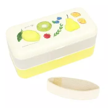 Приветствие жизни Bento Box Ланч-бокс Желтый 2-х уровневый Фрукты Юсукэ Ёнэдзу YZL-166 жёлтый