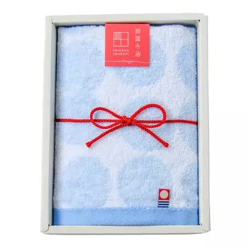 Приветствия с движущимися приветствиями подарок точка [4 элемента] знак, (Полотенце Имабари, узор)