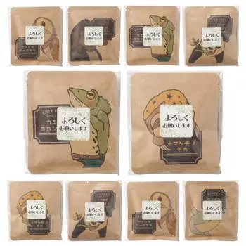 Приветствия Спасибо заранее Кофейные пакетики в обертке 2 шт x 10 Подарок за разбрасывание Animal coffee Petit подарочный набор HiwaHiwa (индивидуально устанавливает)