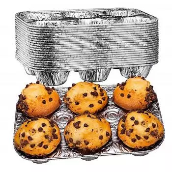 Привлекательная форма для выпечки с 6 сетками. Одноразовая перерабатываемая форма для выпечки.