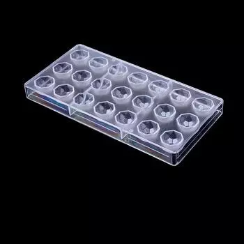 Привлекательная и прочная прозрачная твердая шоколадница из поликарбоната DIY 21 Алмазная форма для конфет