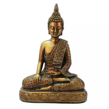 Привлекательная и статуэтка Будды/Идол/Декоративная статуэтка – Премиум-качество Тайская буддийская статуэтка золотой