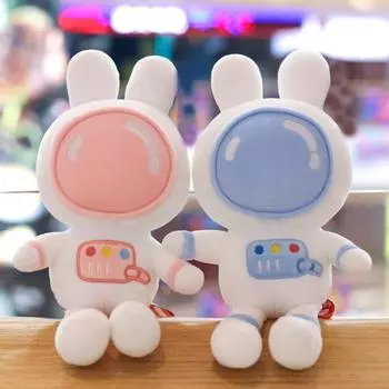 Привлекательная игрушка-кролик в виде животных, долговечная, тонкая текстура, декоративная, милый утяжеленный кролик, мягкая кукла-животное S синий