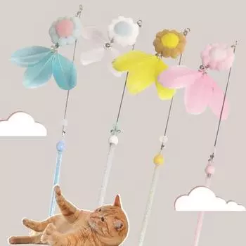 Привлекательная кошачья палочка, красивая хлопковая привлекательная игрушка-когтеточка для котенка для дома синий