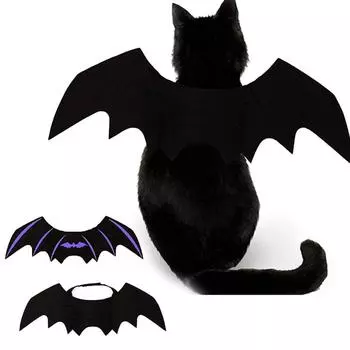 Привлекательная одежда для домашних животных, креативный костюм с крыльями летучей мыши для питомца, забавный реквизит для косплея на Хэллоуин, регулируемые костюмы для кошек и собак