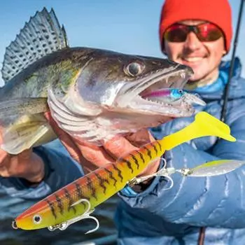 Привлекательная приманка для плавания, реалистичная высокая симуляция, увеличивает скорость ловли жёлтый