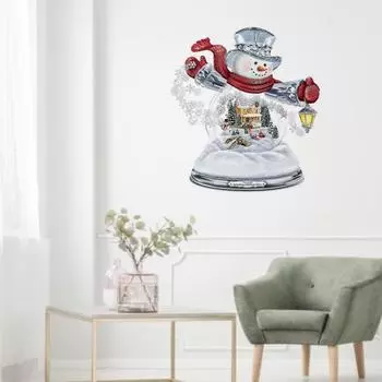 Привлекательная ПВХ Высококачественная специальная скульптура снеговика в форме дерева Наклейка на окно ПВХ Наклейка 2