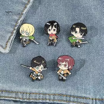 Привлекательная яркая цветная брошь-значок с изображением аниме-персонажа и значок на лацкан, аксессуары для одежды