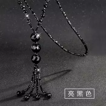 Привлекательное хрустальное ожерелье для женщин в ярких цветах, идеально подходящее для любого стиля моды Bright Black