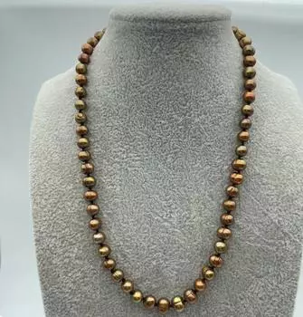 Привлекательное колье из шоколадного жемчуга Южных морей, 18 дюймов.