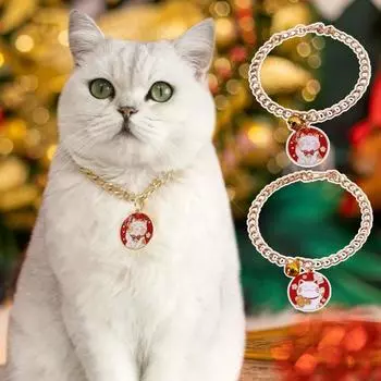 Привлекательное ожерелье для питомца, привлекающее внимание, стильный новогодний узор кролика, ошейник для собак и кошек, аксессуары для шеи 4 M