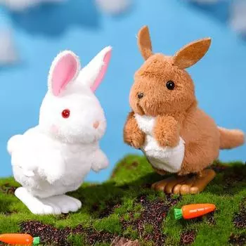 Привлекательные прыгающие интерактивные игрушки, заводные игрушки для мальчиков и девочек, детский сад, мультфильмы, заводные, подарок на день рождения коричневый