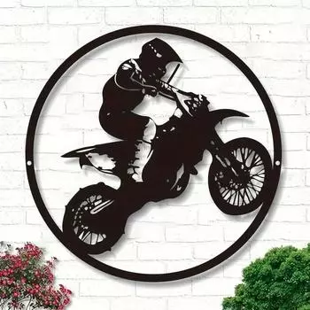 Привлекательный 1 шт. Знак мотоцикла настенное искусство для байкеров металлический декор для гаража и мотоцикла увлекательный мужской пещерный знак современная стена чёрный