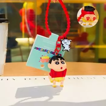Привлекательный брелок-подвеска Shinchan Crayon с разнообразными и причудливыми персонажами, тыкающими в попу RedEyed