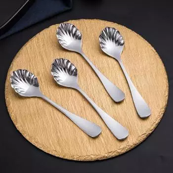 Привлекательный десертный долговечный совок Зеркальная полировка Устойчивость к ржавчине серебряный