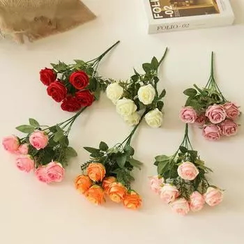 Привлекательный искусственный цветок, легкий, трудно выцветающий, яркий цвет. 4