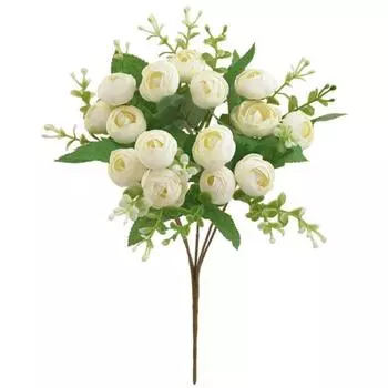 Привлекательный искусственный пион без полива, цветок чайной розы синий