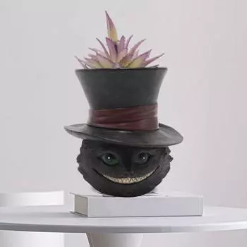 Привлекательный, изысканный декоративный цветочный горшок, кашпо для черных кошек, суккулентный горшок для растений, принадлежности для балкона