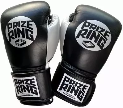 PRIZE RING Boxing Gloves 14oz “Professional SS” Black/Silver чёрный