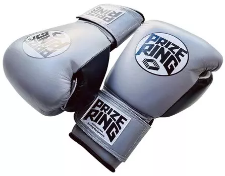 PRIZE RING Boxing Gloves Genuine Leather 10oz Professional 5.0 Gray/Black