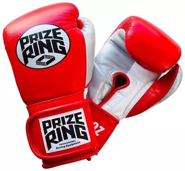 PRIZE RING Boxing Gloves “Professional SS” Red/Silver (12oz) красный