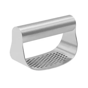 Прижимной пресс из нержавеющей стали, экономящий время, с эргономичной ручкой, мясорубка, легко чистящаяся дробилка для чеснока, измельчитель чеснока, кухонный гаджет