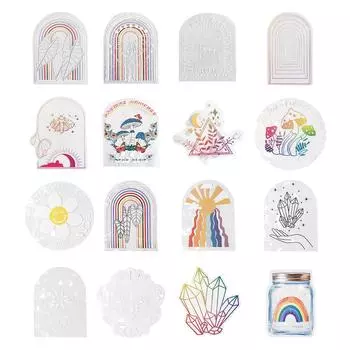 Призматические электростатические стеклянные наклейки с рисунком радуги и маргаритки ПВХ-пленка для окон гостиной и спальни, украшение для детской игрушки RPS064