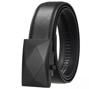 Призматический мужской ремень, модная автоматическая пряжка, мужской ремень из коровьей кожи, модный ремень Ly36-1339-1 100-135CM