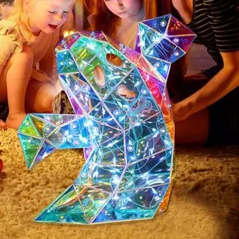 Призматический переливающийся светодиодный призрачный светильник на Хэллоуин с питанием от USB, цветной