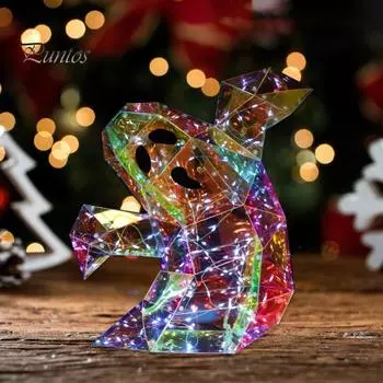 Призматический переливающийся светодиодный светильник-призрак на Хэллоуин, ночник-призрак с питанием от USB, красочная фигурка привидения для внутреннего и наружного декора S