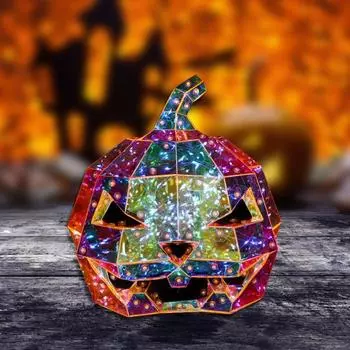 Призматический переливающийся тыквенный ночник LED Glow 3D призматический красочный свет Хэллоуин для помещений