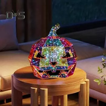 Призматический переливающийся тыквенный ночник светодиодный светящийся 3D призматический красочный свет Хэллоуин внутреннее украшение для домашнего декора разноцветный