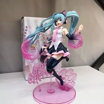 Призовая фигурка Hatsune Miku Cat Ear высотой 23 см, выпуск Birthday, комплект Garage (ГК) или рисунок [Birthday Hatsune-23cm]