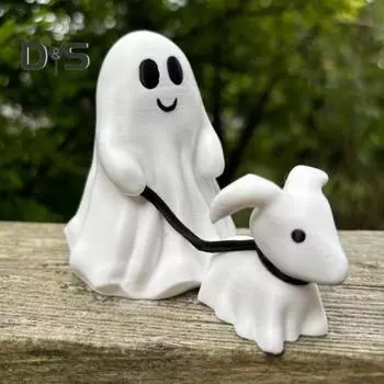 Призрачная гуляющая собака, украшение, жуткая фигурка собаки-призрака, Хэллоуин, мальчик, девочка, призрак, гуляющая собака, скульптура для внутреннего и наружного декора Boy