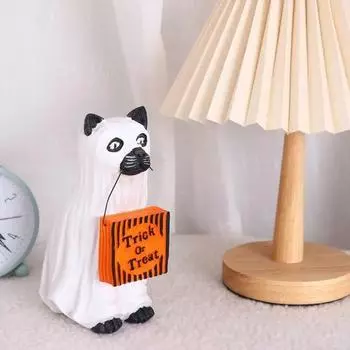 Призрачная собака тыква конфетница Хэллоуин смола призрачная кошка лакомство подарочный пакет для дома и офиса Little Dog