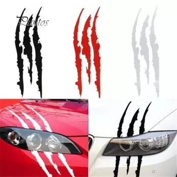 Призрачный коготь автомобиля-Стайлинг Светоотражающий свет наклейка для бровей украшение чёрный