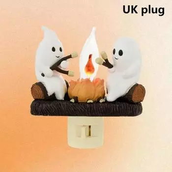 Призрачный костер мерцающий ночник Хэллоуин Призрачный костер мигающий ночник Украшения для дома Украшения на Хэллоуин UK