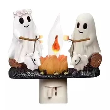 Призрачный костер мерцающий ночник реалистичный мерцающий свет беспламенный светодиодный поддельный свеча для Хэллоуина спальня гостиная