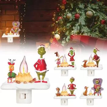 Призрачный мерцающий ночник, светодиодная лампа-призрак из искусственного огня, ночник для спальни с призраком на Хэллоуин, украшения для дома, подарки для семьи, друзей, детей One Size