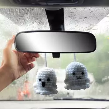 Призрак для салона автомобиля, подвесной орнамент, нечеткий призрак, аксессуары для зеркала заднего вида, милая качающаяся сумка, кошелек, очаровательные вечерние сувениры, подарки