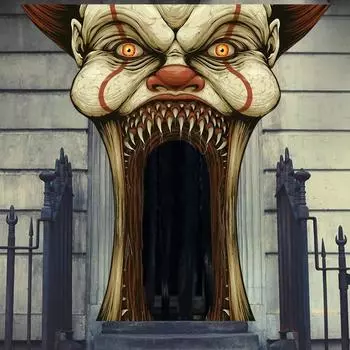 Призрак Фестиваль Клоун Хэллоуин Ужас Атмосфера Вампир Баннер Фон Декор 180X160cm