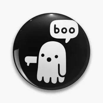 Призрак неодобрения, персонализируемая мягкая пуговица, булавка, подарок, забавный значок любовника, одежда, милая брошь, металлическая мультяшная женская бижутерия