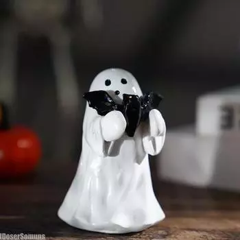 Призрак, обнимающий статую тыквы, милая статуэтка на Хэллоуин, жуткая статуэтка призрака на Хэллоуин, резиновая ходячая статуэтка для дома на тему