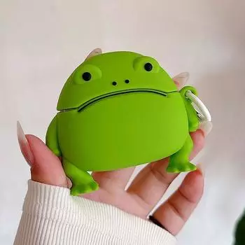 Pro2 Second Generation and Third Generation Airpodspro Wireless Bluetooth Earbuds Case 3 Generation 4 Generation 5 Generation Silicone Drop-Resistant AirPods 1/2 Generation [Ricky Frog] + Buckle