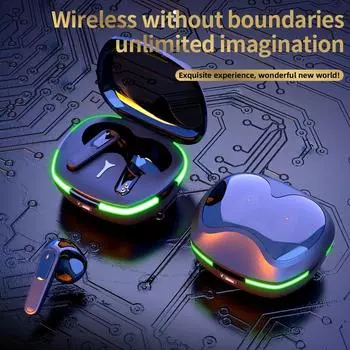 PRO60 Беспроводные наушники Bluetooth 5.1 Стерео игровые наушники с сенсорным управлением Бинауральные HD-наушники для вызовов с зарядным устройством чёрный