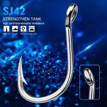 PRO BEROS Крюк для морской рыбалки из нержавеющей стали Рыболовный крючок с бородкой Якорный крючок Приманка Рыболовные снасти Устойчивый к коррозии морской крючок 1/0#(10pcs/pack)